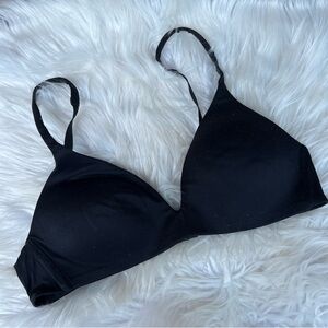 Ambrielle Black Lined Triangle Bra